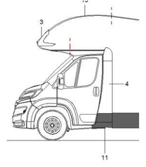 COLUMNA IZQUIERDA ELNAGH BARON ÁTICO DUCATO X290 señal 4