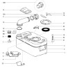 Drain gasket for THETFORD toilet cistern C2-3-4 (after 15/06/2000) - C200-250-400-500 - 23721