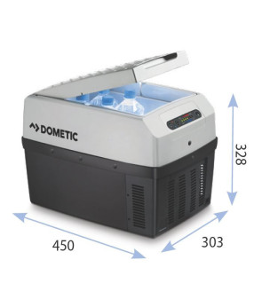 Dometic Tropicool TCX14 frigo termoel -27°C 12/24vdc, 230vac, 14 lt