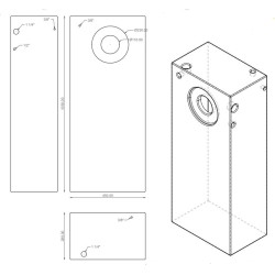 Réservoir de 132 litres 45 * 105 * 28 cm