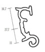 Profil de crochet supérieur de fenêtre pour F48 Roxite 2 mètres