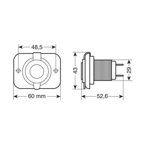 USB A + USB C doppia presa da incasso 12/24V - 3A