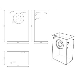 Réservoir de 82 litres 45 * 65 * 28 cm