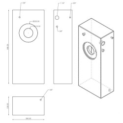 Réservoir de 74 litres 38 * 88 * 22 cm