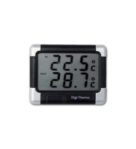 Digital indoor and outdoor thermometer with ice alarm