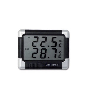 Digital indoor and outdoor thermometer with ice alarm