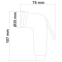 Douchette à main monojet blanc/gris M 1/2 pouces