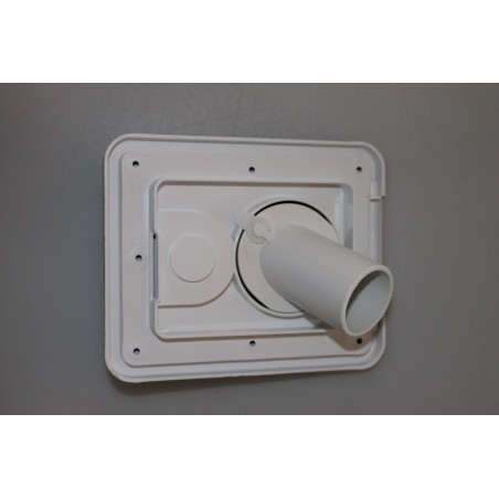 Bocchettone acqua con coperchio e chiave 40 mm bianco