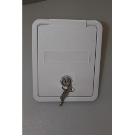 Water filler with lid and key 40 mm white