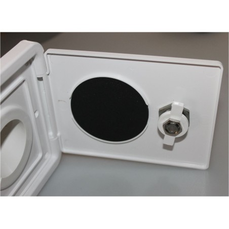 Water filler with lid and key 40 mm white
