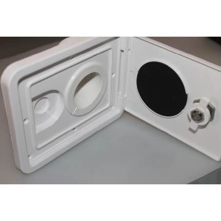 Water filler with lid and key 40 mm white
