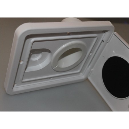 Water filler with lid and key 40 mm white