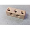 Set of 10 furniture fixings 5 holes light brown FAP
