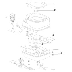 Komplette Auspuffkappe QUBE 145-165-335-345-365 THETFORD 92906111