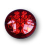 Red position / stop LED light 12-24V Ø95 mm superseal connector