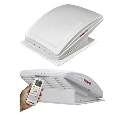 MAXXFAN Deluxe white ventilated roof window with remote control