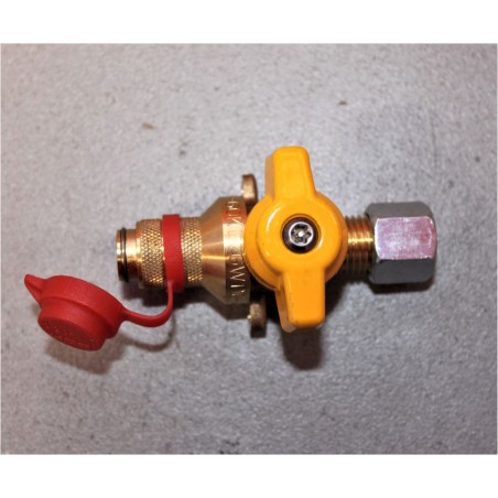 GOK Prise de gaz grise avec couvercle basculant blanc