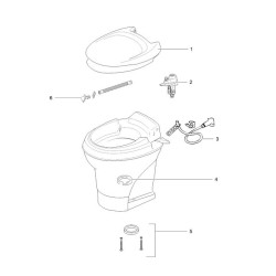 Thetford 31706 Aqua-Magic V Toilet Foot Nozzle Assembly