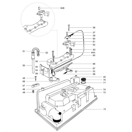 Mécanisme de verrouillage pour C2/C3/C4 THETFORD 1637974