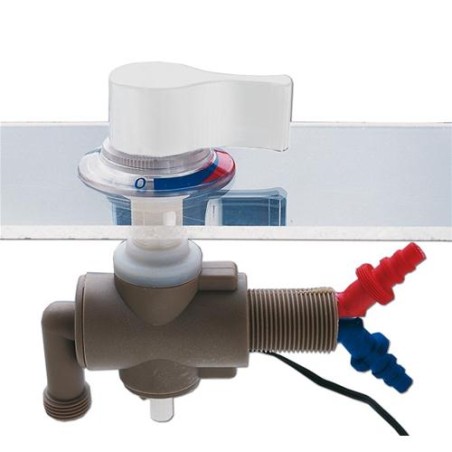 REICH - STYLE2000 - Mezclador bajo mesa con interruptor pomo blanco
