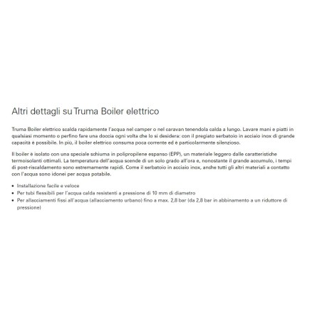 Electric boiler TRUMA 220V/850W 14L - 71201-20