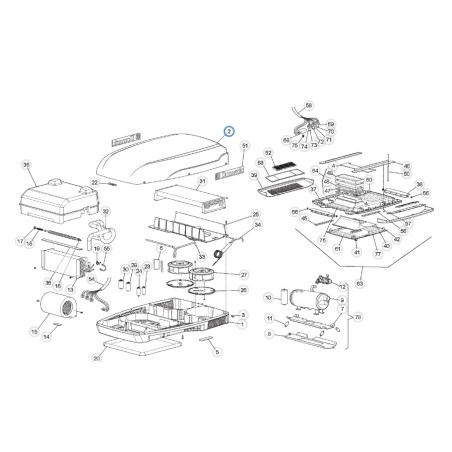 Calotta Esterna Bianca Climatizzatori Dometic Serie B2XXX - B3XXX - 386230121