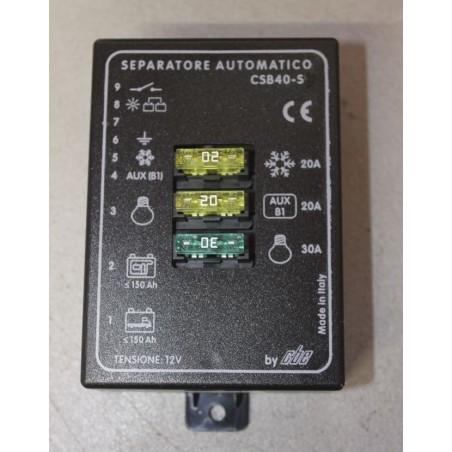 Separador automático de baterías CSB 40-S con alimentación del alternador 402740