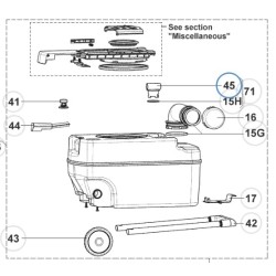 ADAPTADOR DE VENTILACIÓN COMPLETO CON JUNTA TÓRICA EX 242601548 PARA CASSETTE DOMETIC CTS3110