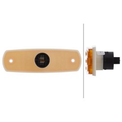 HELLA - Horizontal - vertical recessed orange side-marker light