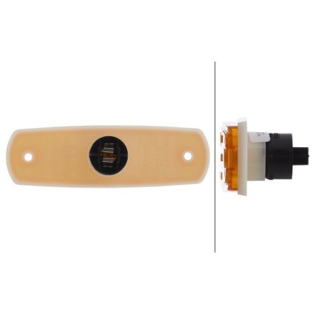 HELLA - Luce side-marker arancio incasso orizzontale - verticale