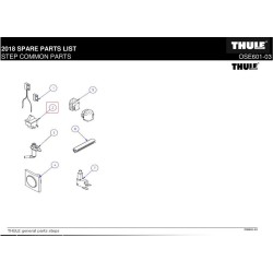 THULE interrupteur d'alarme et glissière de remplacement en une étape - 1500601921