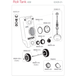 Kit raccord coudé 45° (G) pour ROLL TANK 40 W FIAMMA