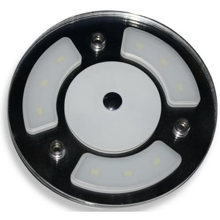 Plafón LED de 130 mm de diámetro - 4000K - luz nocturna azul - interruptor táctil