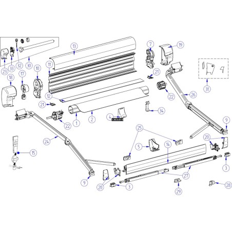 Tappo esterno DX e SX THULE 8000 - 1500601256