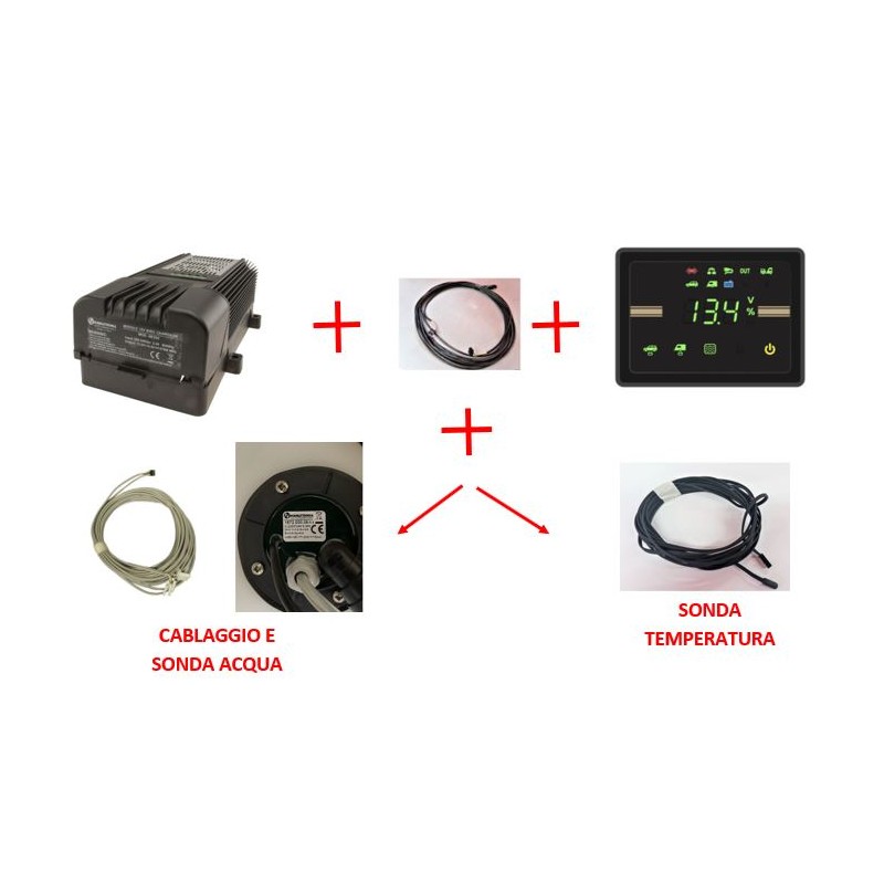 NE324 TVDL + Pack chargeur de batterie NE333 TVDL + sonde eau et température + câbles