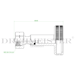 DREHMEISTER Adapter DISH Direktbefüllung Zylinder W21.8 SX