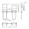 CTA ASSIEME POGGIATESTA SCHIUMATO A PARETE SU STRUTTURA INTERASSE 158 MM- 9SC0116320V01