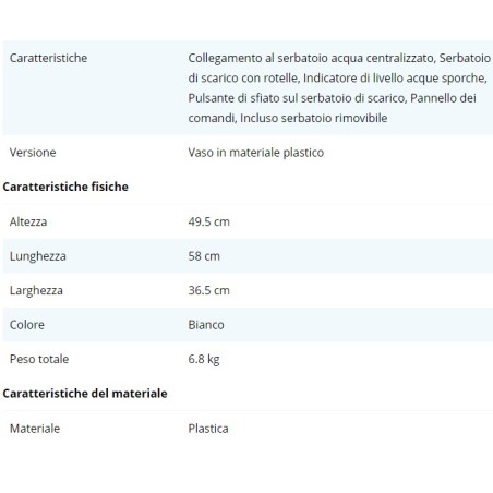 Inodoro Cassette C223-S THETFORD (PUERTA 3 NO INCLUIDA)