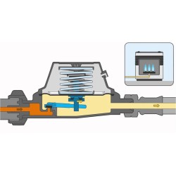 GOK - Regolatore a 90 gradi verticale con manometro - 0,8 kgh - 30 mb