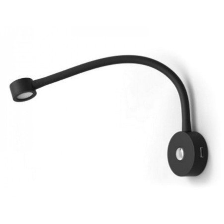 Spot LED 2W braccio flessibile 3200K interruttore + USB