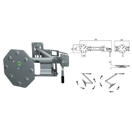 CTA SUPPORTO TV A PARETE CON BRACCIO MAXI E CON ROTAZIONE - D - ORIENTABILE - 9PT0112901V10