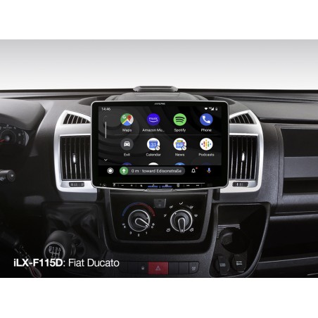 ALPINE Media Receiver XXL da 11Pollici con Chassis da 1 DIN, con sintonizzatore DAB+, Apple CarPlay & Android Auto