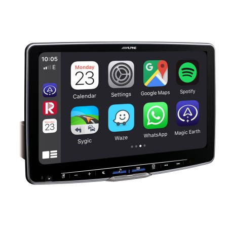 ALPINE Media Receiver XXL da 11Pollici con Chassis da 1 DIN, con sintonizzatore DAB+, Apple CarPlay & Android Auto
