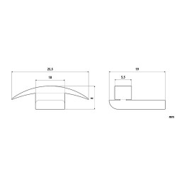 Jeu de 25 supports pour rail pliant en Y pour utilisation au plafond