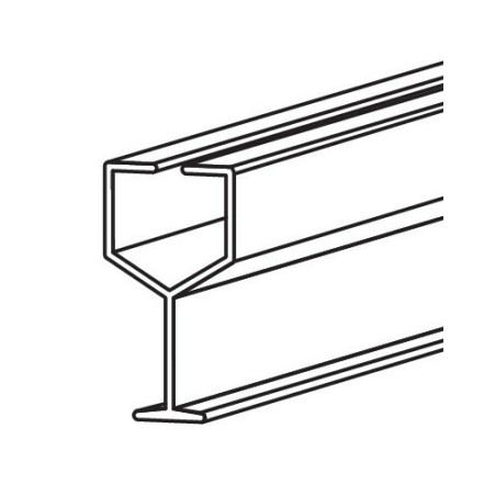 133 cm langer Faltvorhang mit Y-Schiene
