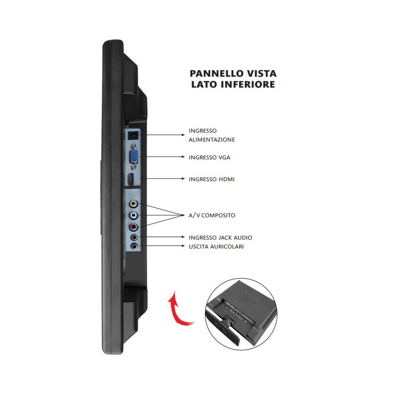 ALCAPOWER 12-Zoll-TFT-Farb-LCD-Monitor