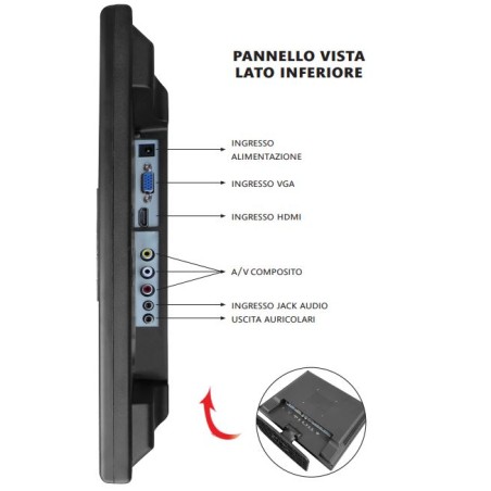 Moniteur LCD couleur TFT ALCAPOWER 12 POUCES
