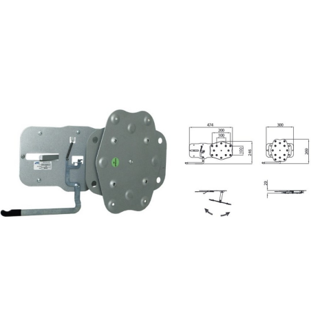 CTA ROTATING WALL TV SUPPORT - 9PT0122200V10
