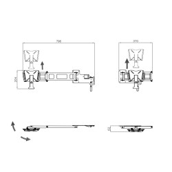 SUPPORT TV MURAL CTA AVEC BRAS MAXI ET VERROUILLAGE AUTOMATIQUE - RÉGLABLE - 9PT0096400V10