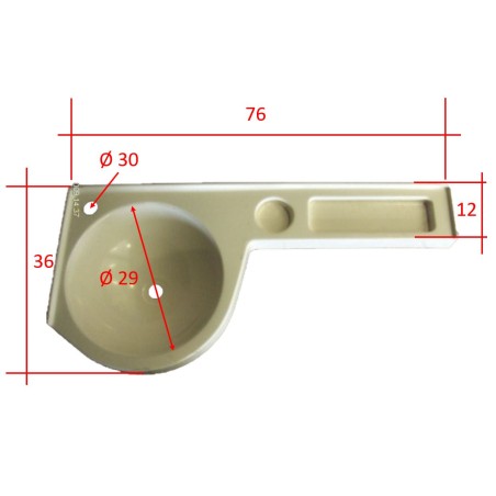 LAVELLO SX + PORTAOGGETTI PER TRIGANO CI - RIMOR 1TER280002